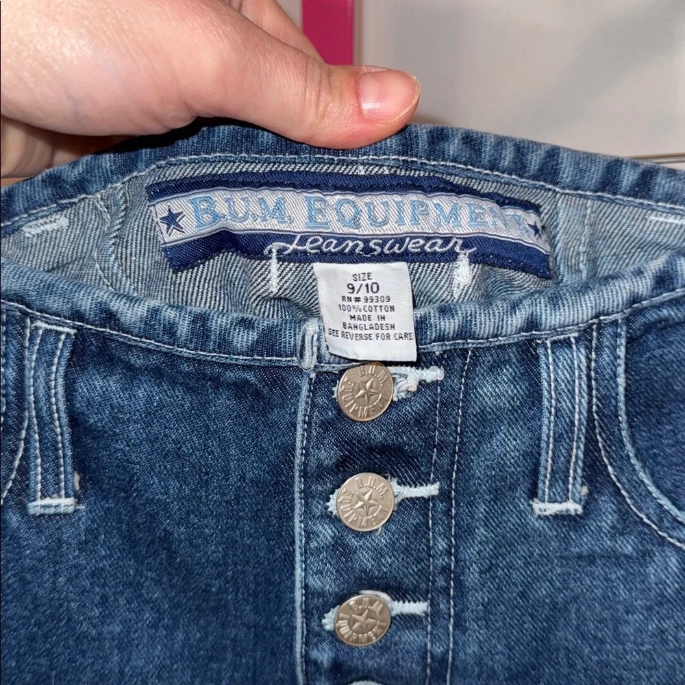 Equipment‎ Blue Denim Shorts Y2K Buttonfly
